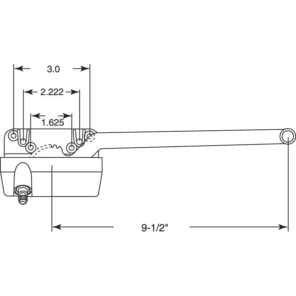 9-1/2 In. Single-Arm Right-Hand Casement Operator