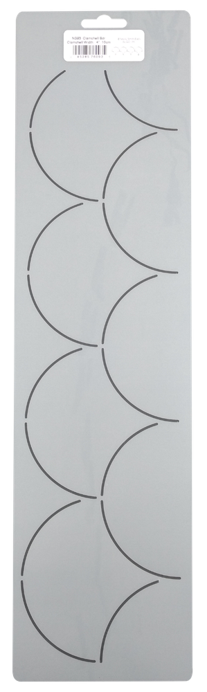 Quilting Stencil Scallop Border Clamshell Quilt Patterns 4" Clam Shell Template