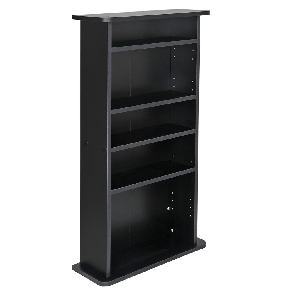 Book Shelf Storage Cabinet CD DVD Media Adjustable 5 Layers Customized Display