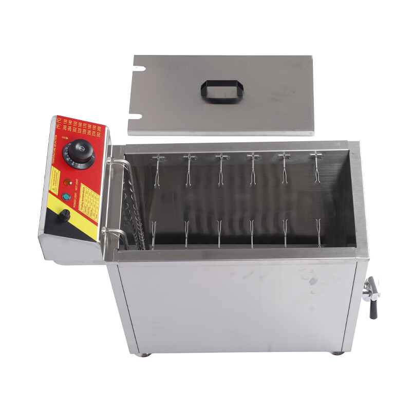 25LElectric Hot Dog Deep Fryer Cheese Corn Dog Machine Hot Dog Stick Fryer 3000W
