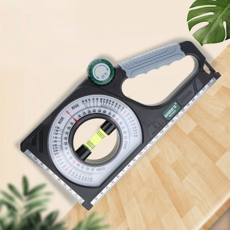 Protractor Angles Finder Inclinometer Slope Test Ruler with Bubble Woodworking