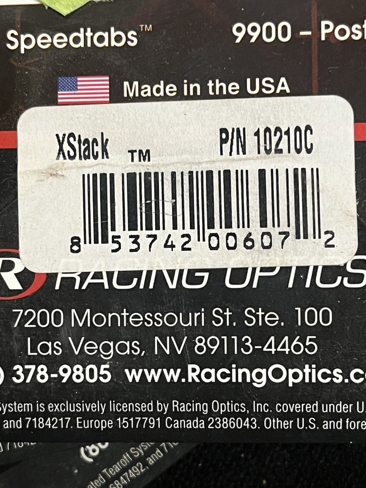 7 Racing Optics XStack Tearoffs 10210C Simpson