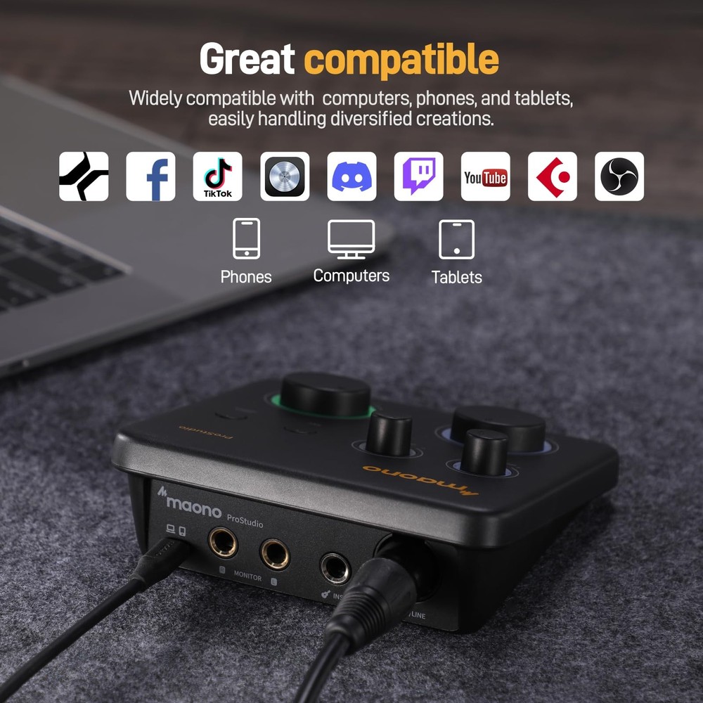 USB Audio Interface for PC: Interface with XLR Input 24-bit/192kHz Routing So...