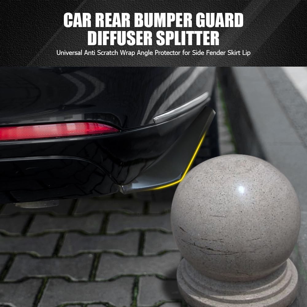 2X For BMW Car Rear Bumper Lip Diffuser Splitter Canard Protector Accessories