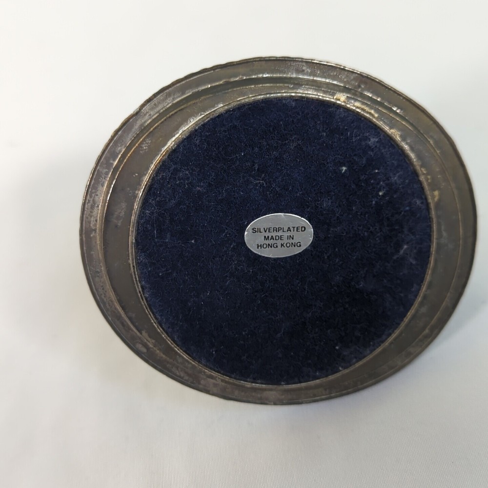 Vintage Silver Plated Dolphin Ring Jewelry / Trinket Tray