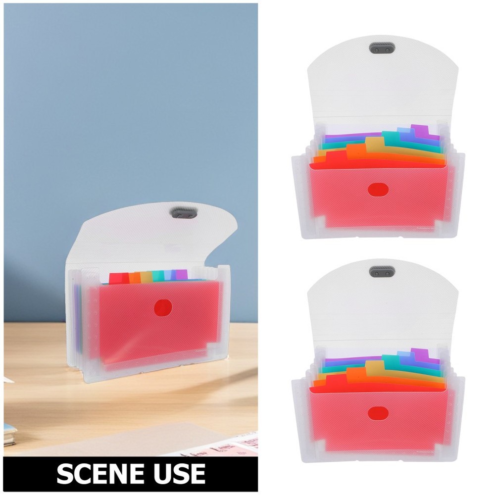 2 Pcs File Folder Labels Accordion Organizer Small Document Folio