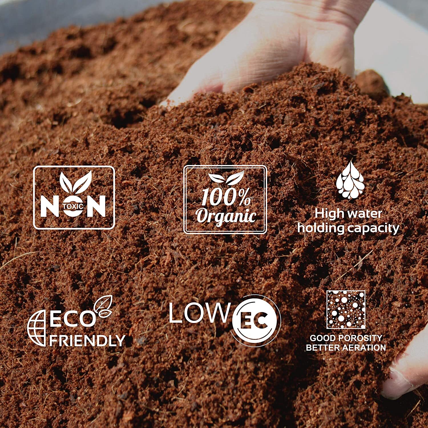 Organic Coco Coir Bricks lot 1-16 Coconut Fiber Growing Medium Potting Soil Pets