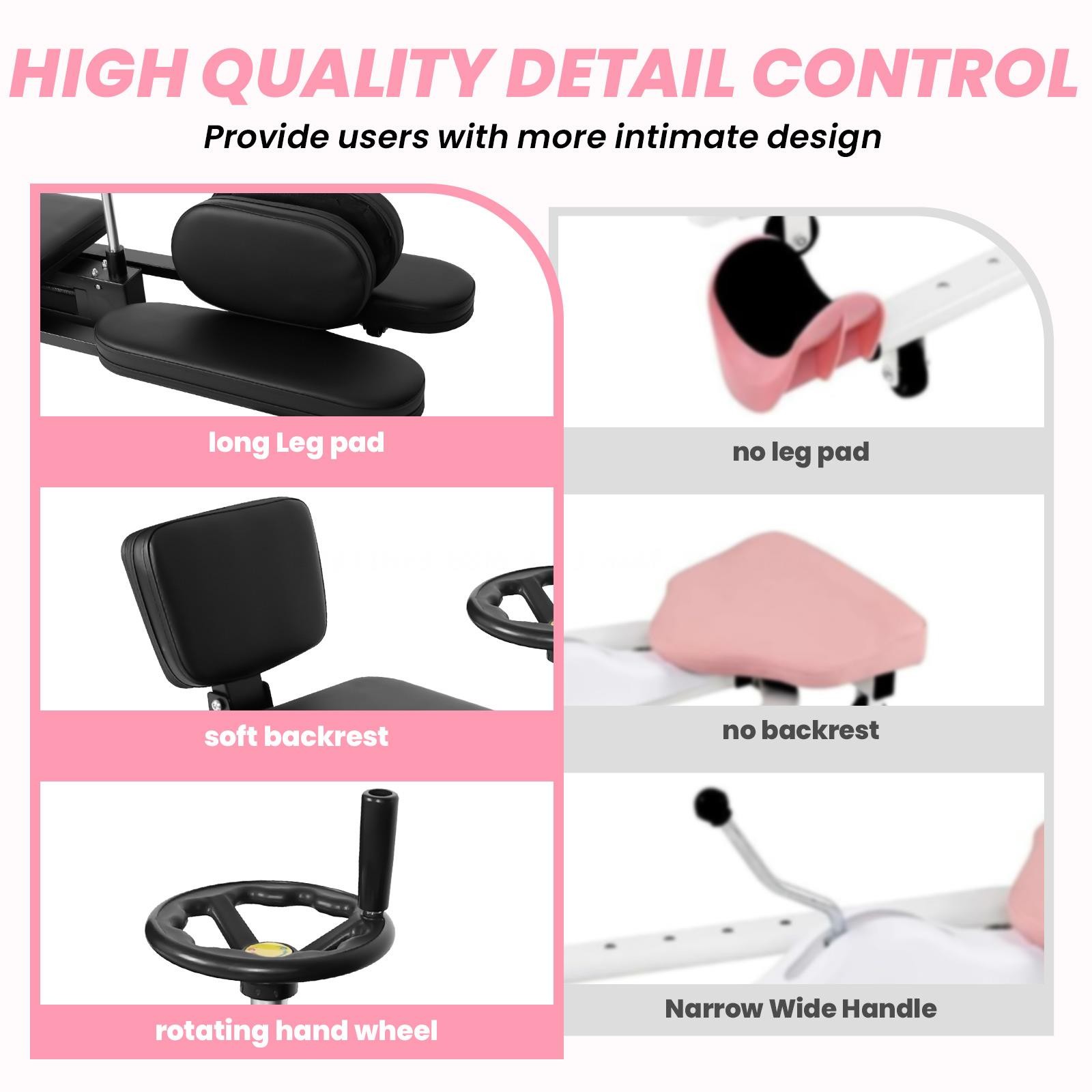 Hip Leg Stretcher Stretching Equipment Hip Machine Adjustable 0-180° Black