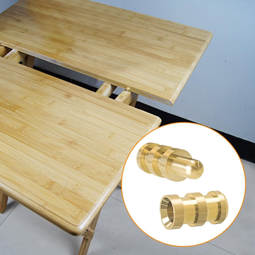 Brass Table Leaf Dowel Pin, 15pcs Table Bolt Sleeve Connectors Table Top Leaf...