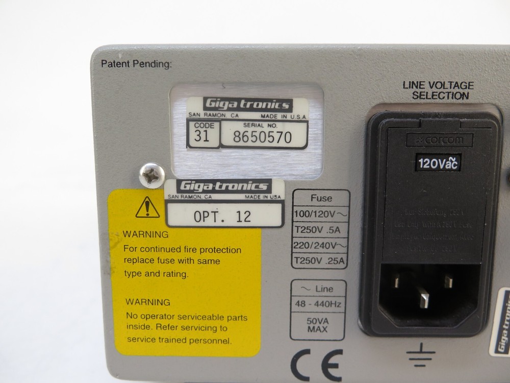 Gigatronics 8652A Universal RF Power Meter Options 12