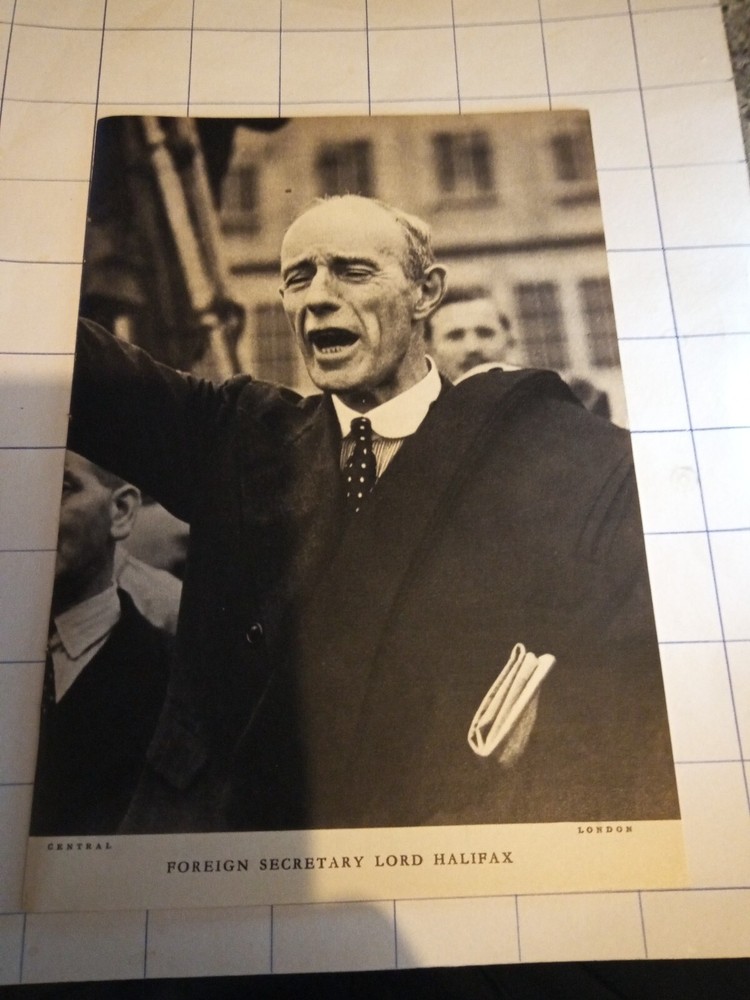 Foreign secretary lord Halifax  c 1938