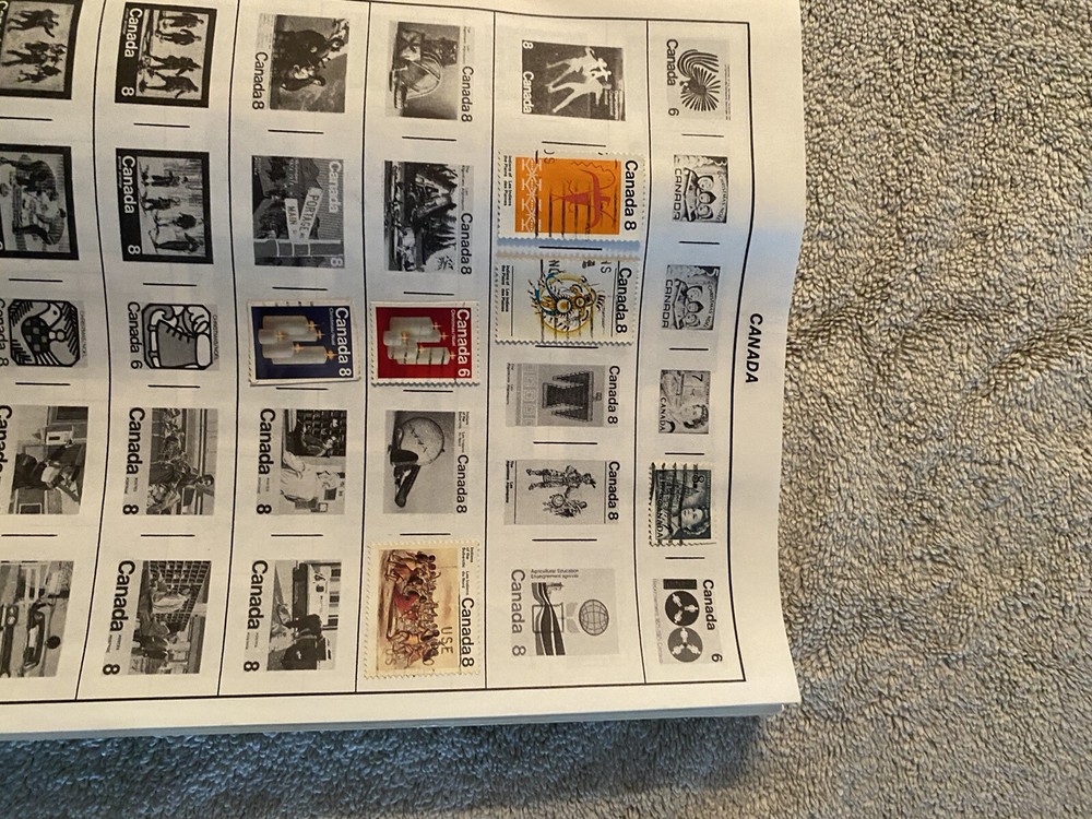 1970’s Stamp Collecting Book with Stamps