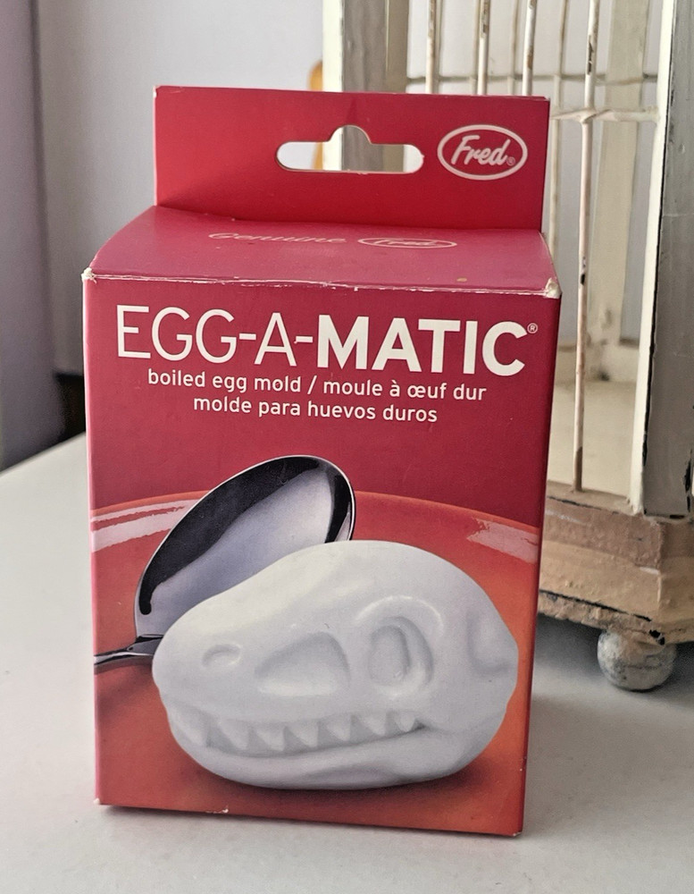 Genuine Fred Dino Egg-A-Matic Hard Boiled Egg Mold Dinosaur ~ New / Complete