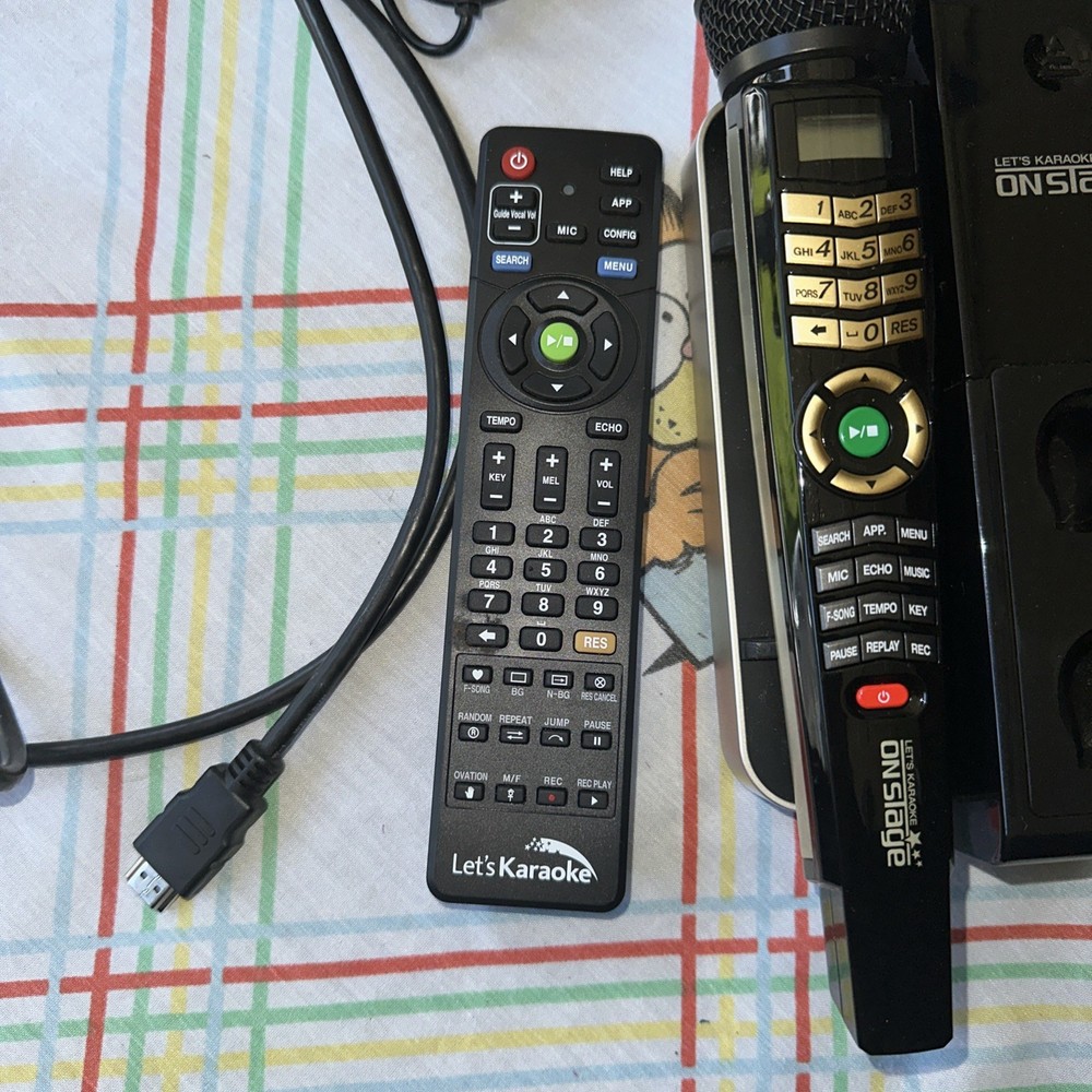 Enter Tech On Stage Wireless Let's Karaoke System Power Adapter 2 Mics Handbook