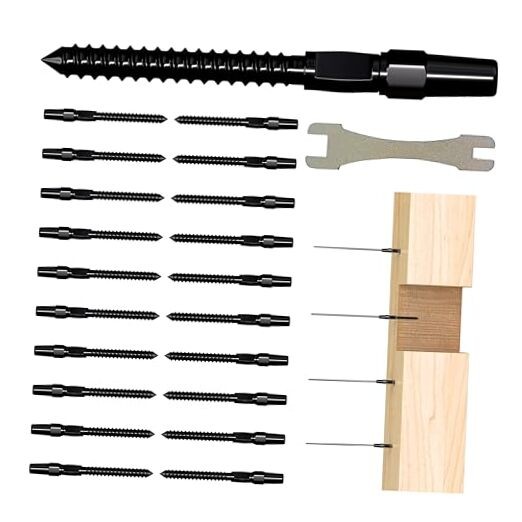Pair Cable Railing Kit, Invisible Crimp Fitting Deck Cable Railing 10 Black