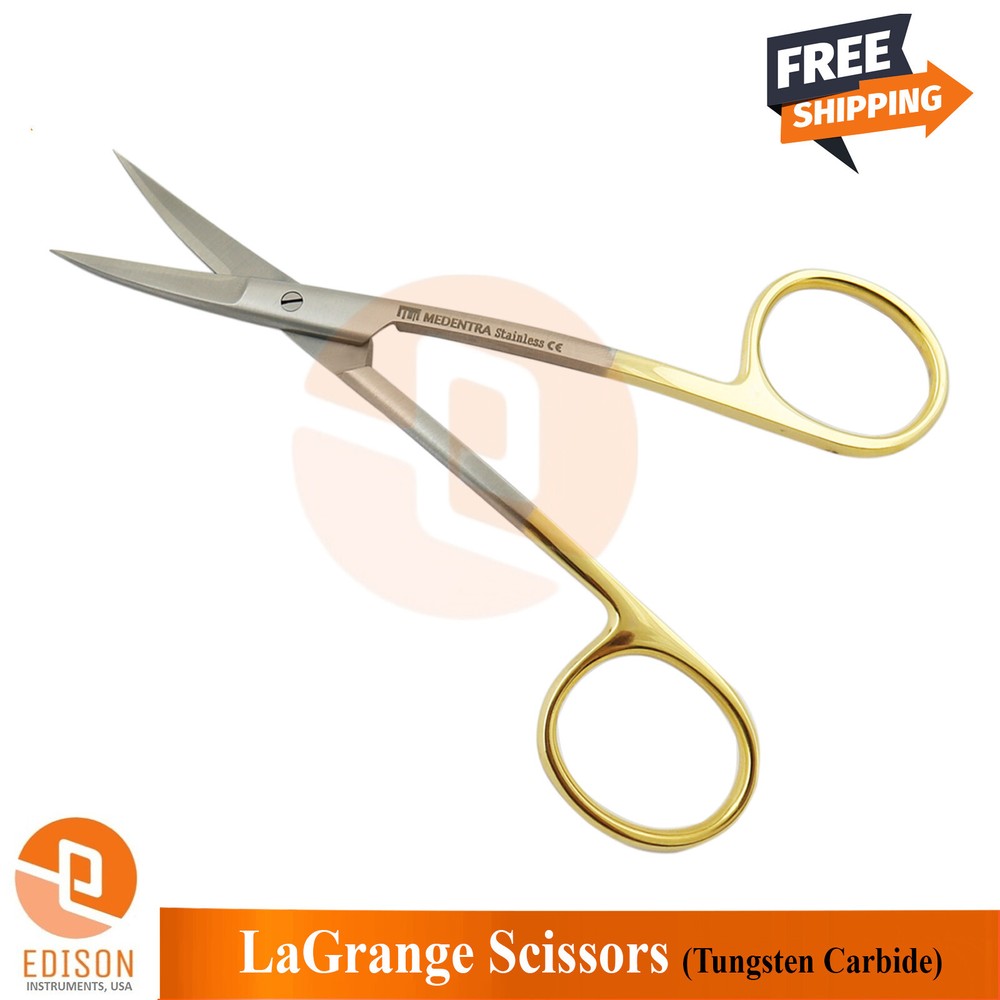 Surgical Lagrange Dissecting Scissors Precision Tip 14cm TC Dissection Tool