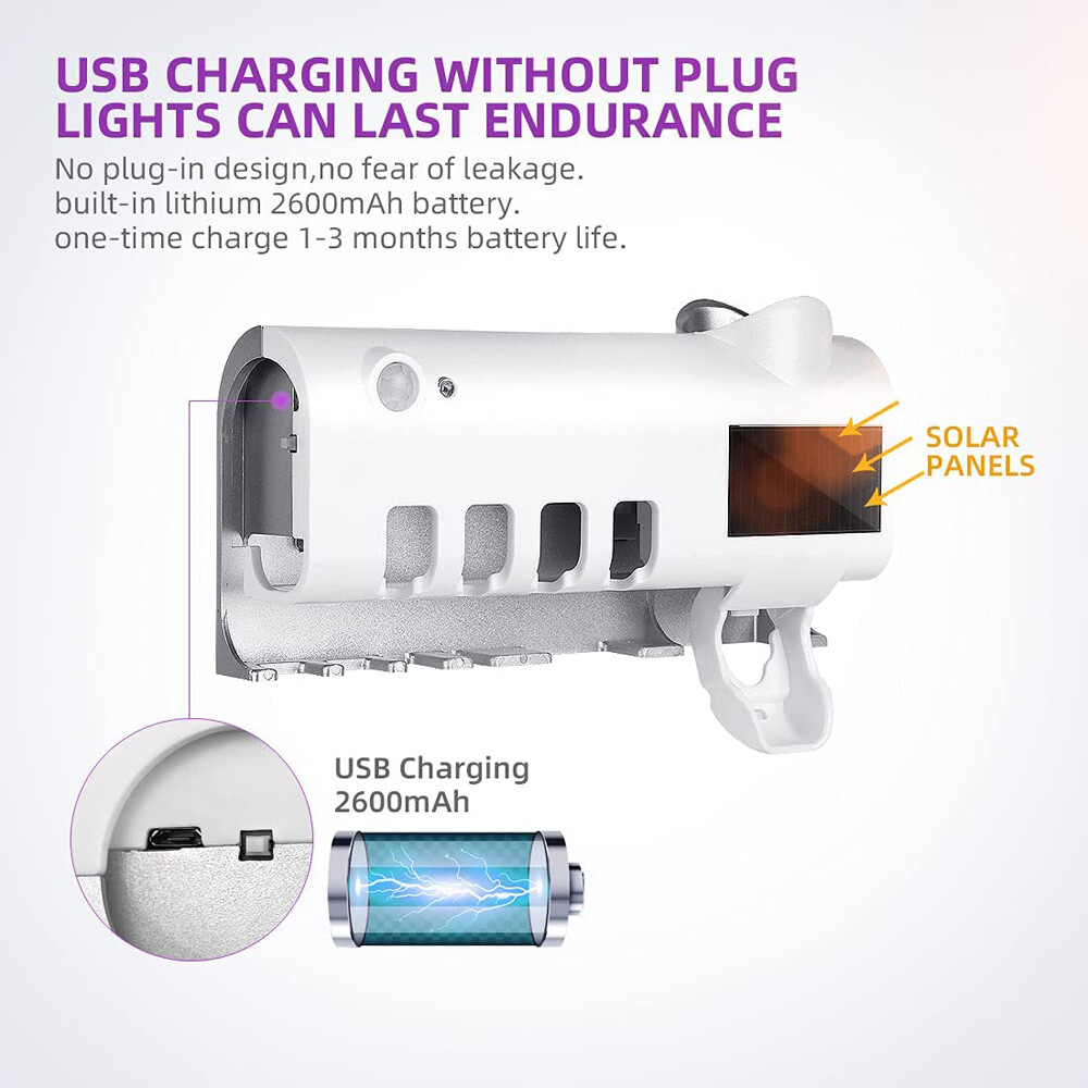 UV Light Sterilizer Toothbrush Holder Cleaner and Automatic Toothpaste Dispenser