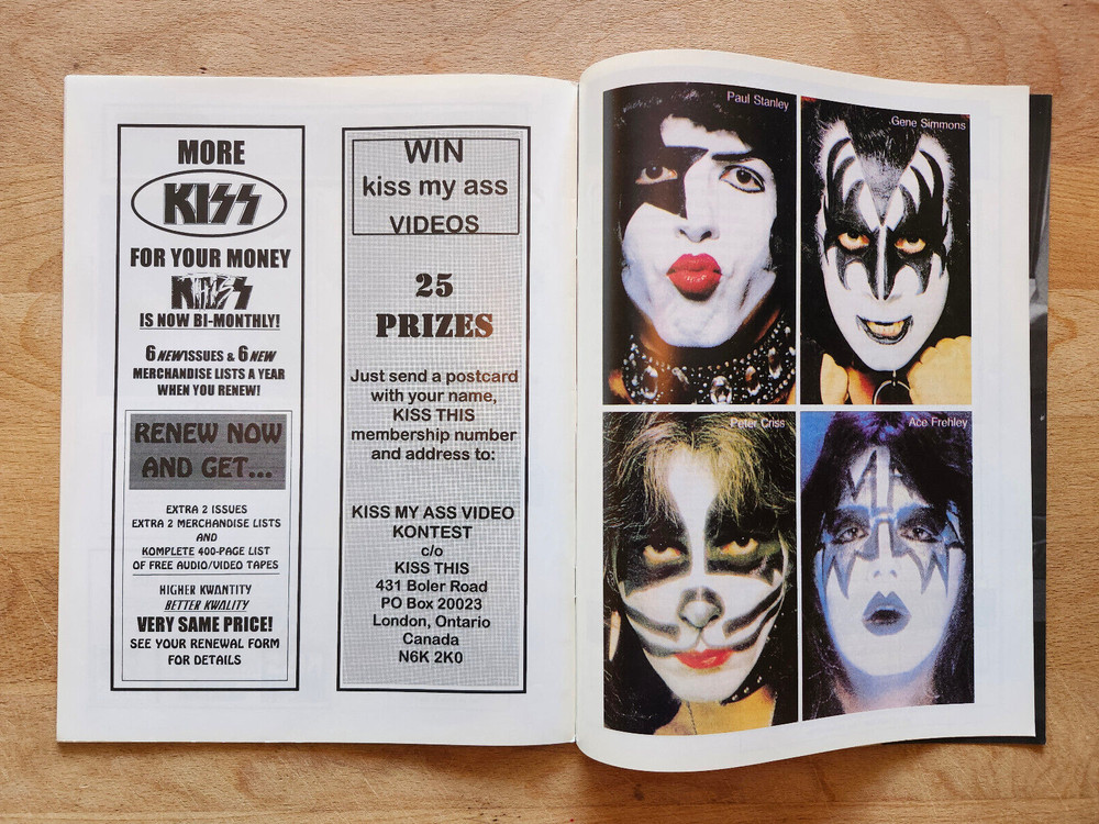 KISS This RARE Vintage Canada Magazine Vol 1 Num 4 Peter Criss Elder Centerfold
