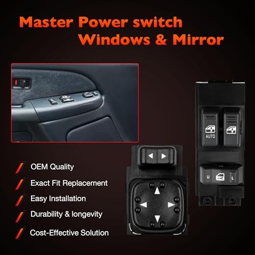 Power Window Switch Driver Side Window & Door Lock & Mirror Switch | Fit for