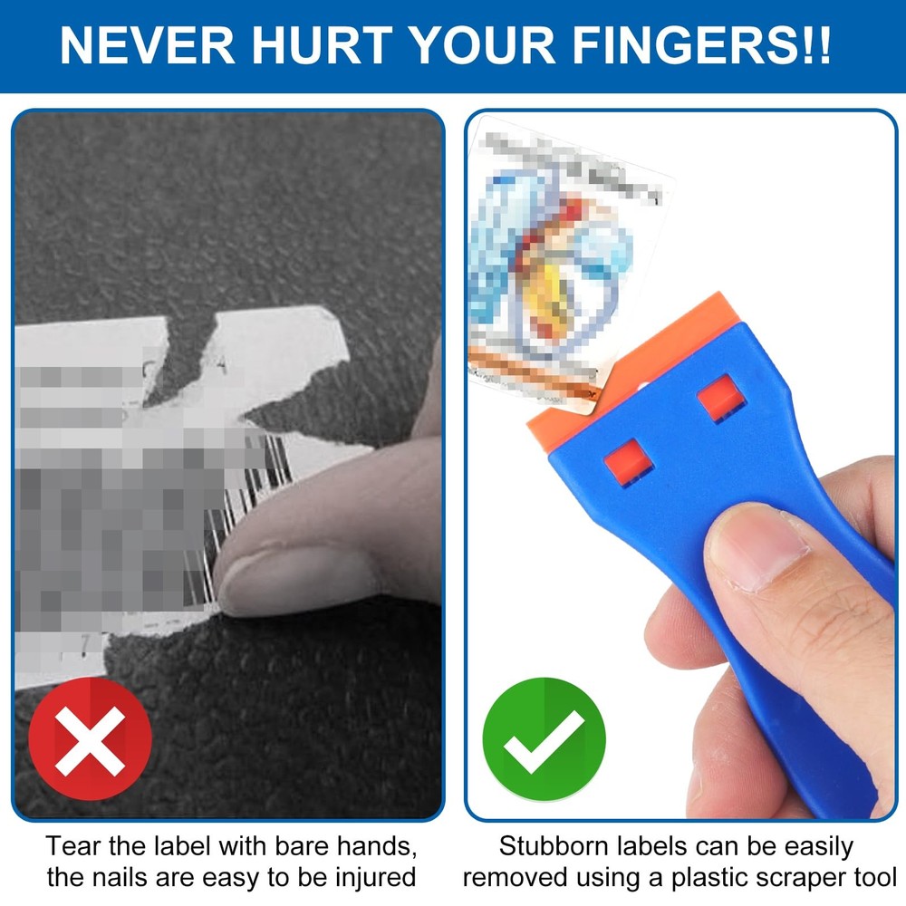 Plastic Razor Blade Scraper Tool, 2 Pcs with 20 Plastic...