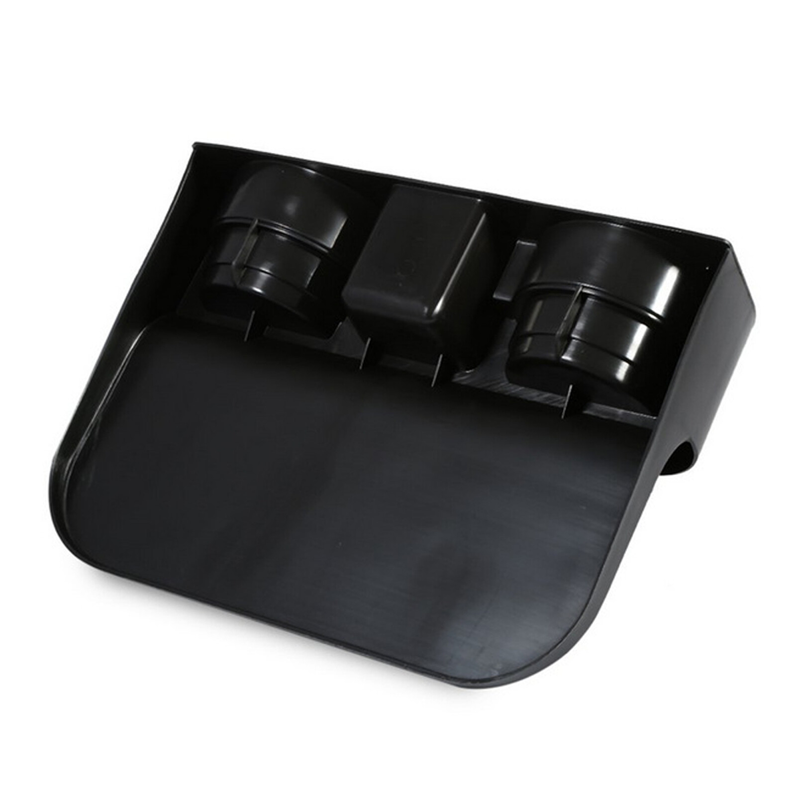 Black 2 Cup Holder Drink Beverage Seat Seam Wedge Car Auto Truck Universal Mount