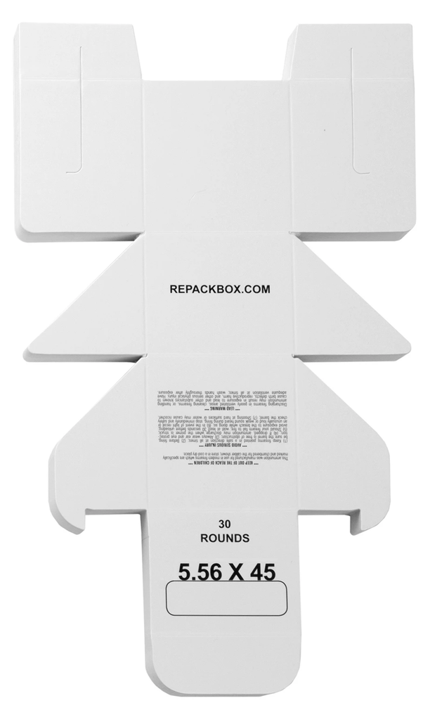 REPACKBOX® 3 SAMPLE BOXES - Military Cardboard 5.56 X 45 Ammo Box