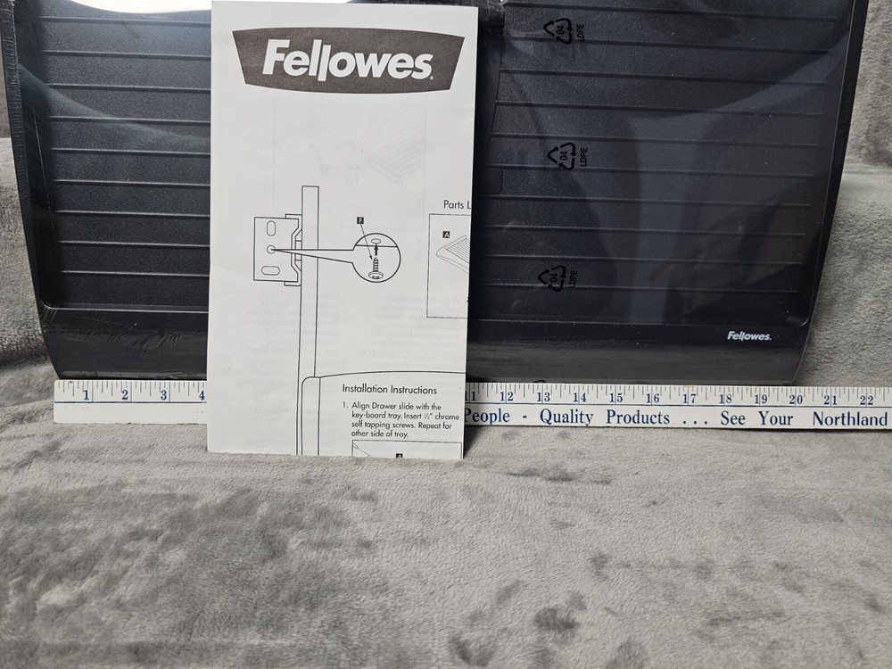 Fellowes Office Suites Underdesk Keyboard Drawer with instructions