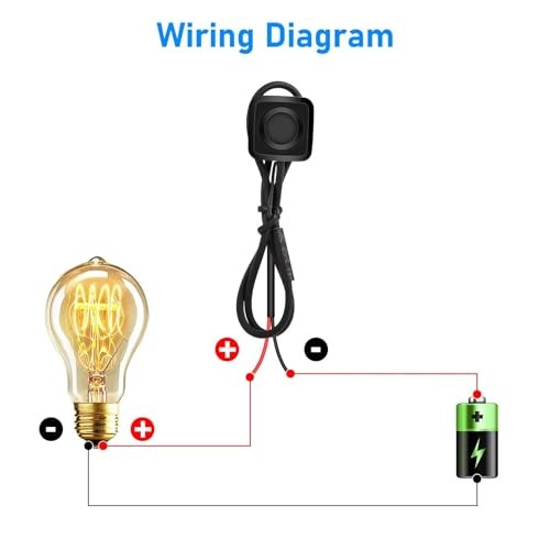 10Pcs Momentary Push Button Switch, Surface Mount ON/Off Mini 11.43in Wire