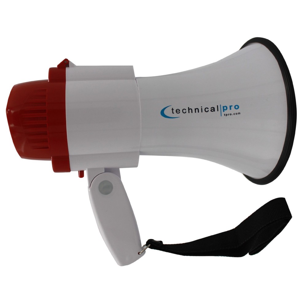 Portable Megaphone Bullhorn PA System Siren Record Function Adjustable Volume