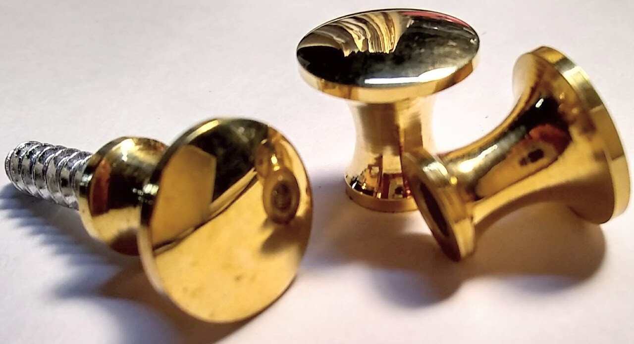 2 Small Solid Brass Knob for drawers/jewelry boxes.1/2 Inch Diameter.