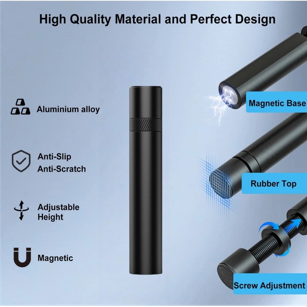 GPU Sag Bracket Black Hard Anodized Aluminum Adjustable Height 70 to 120mm