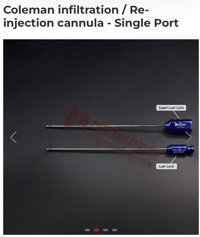 Coleman cannula -4 single pot super luer lock & luer lock
