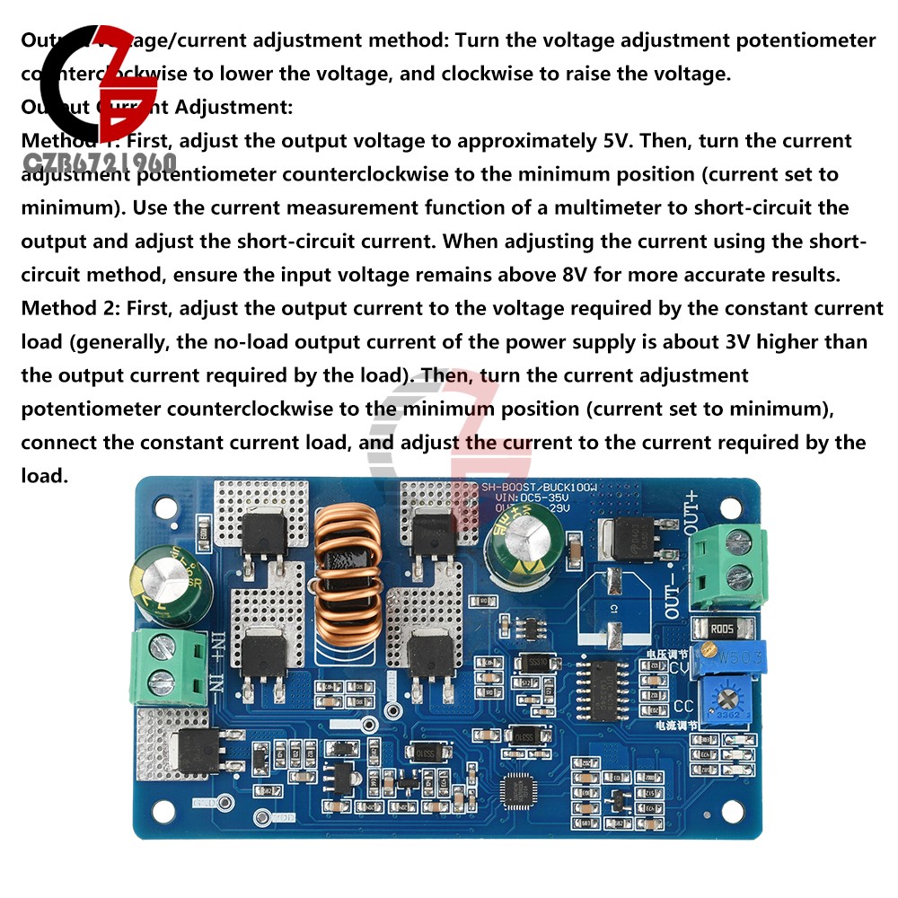 5-35V 10A DC-DC Auto Boost Buck Module CC-CV Battery Charging LED Driver Module
