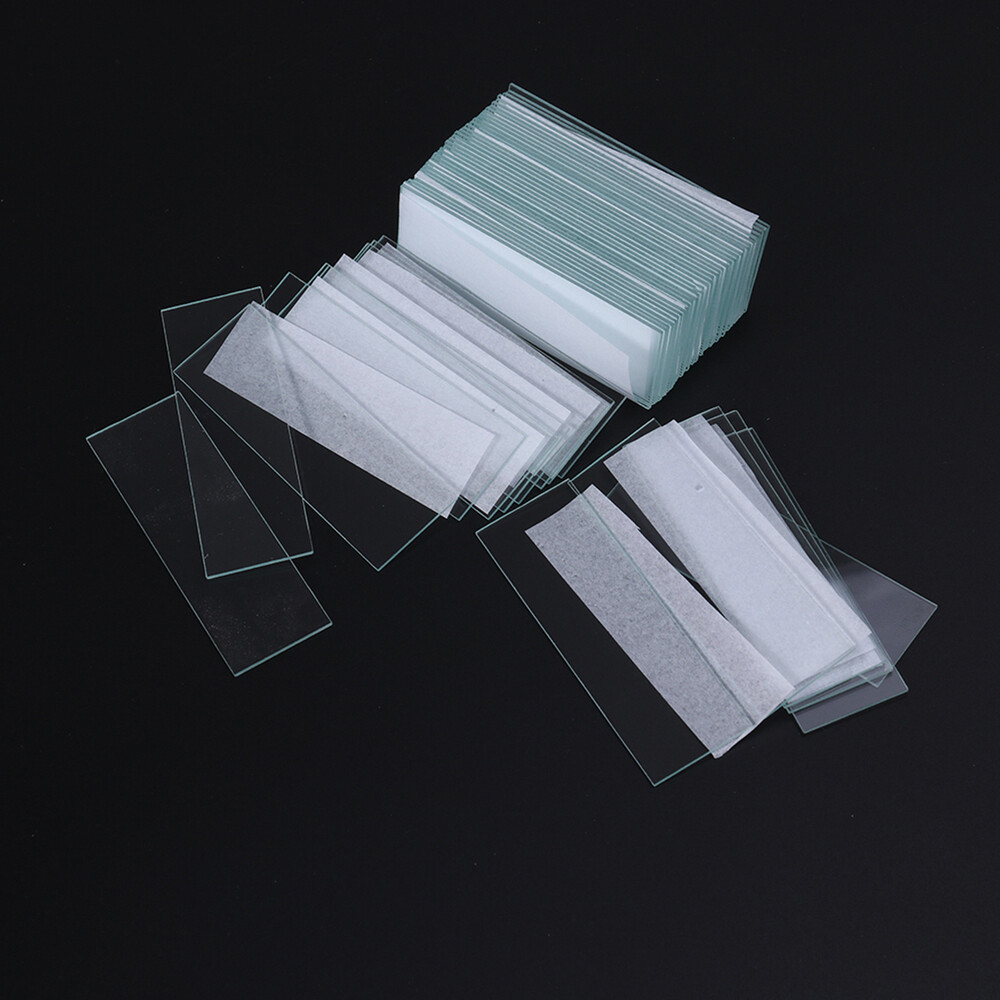 50 Slides Grade Specimens Microscope Slides Prepared Experiment Glass Slide