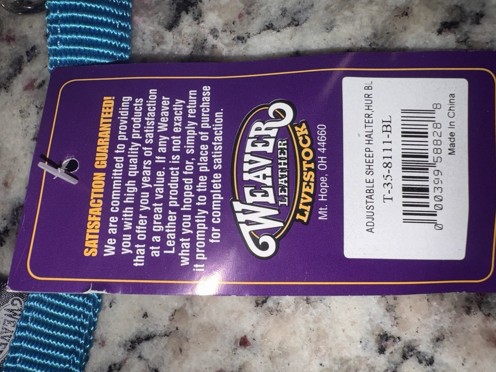 🐑 Weaver -2 Adjustable Sheep Halters NWT