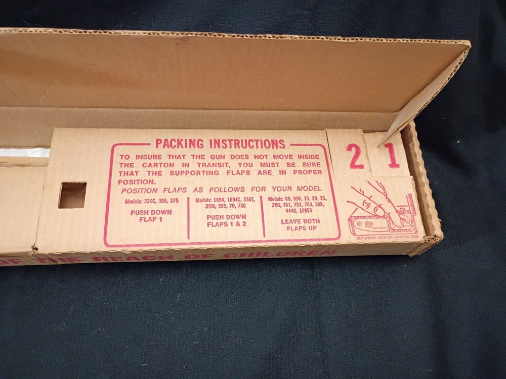 1986 Marlin Model 783 BOX AND MANUAL ONLY!