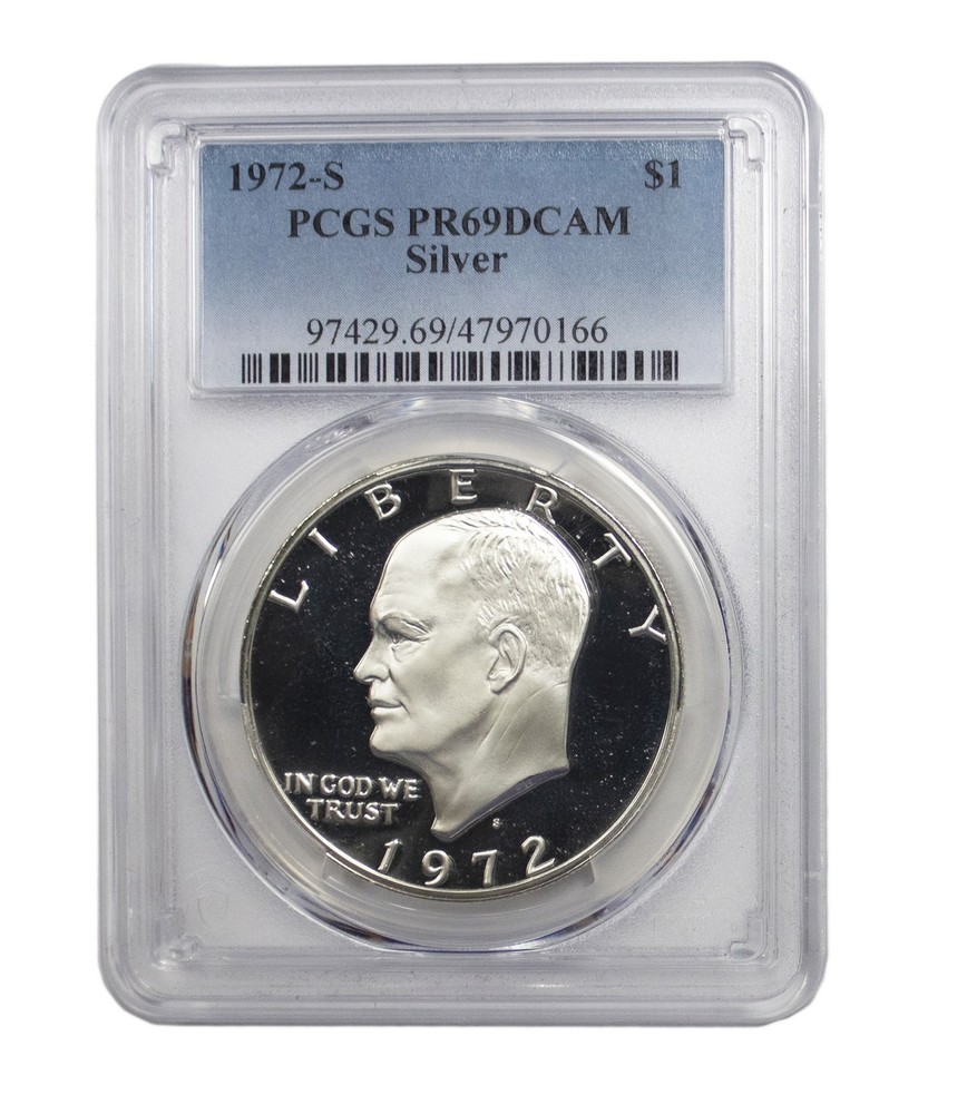 1972 -S Silver Eisenhower (IKE) Dollar Proof PCGS PR69DCAM