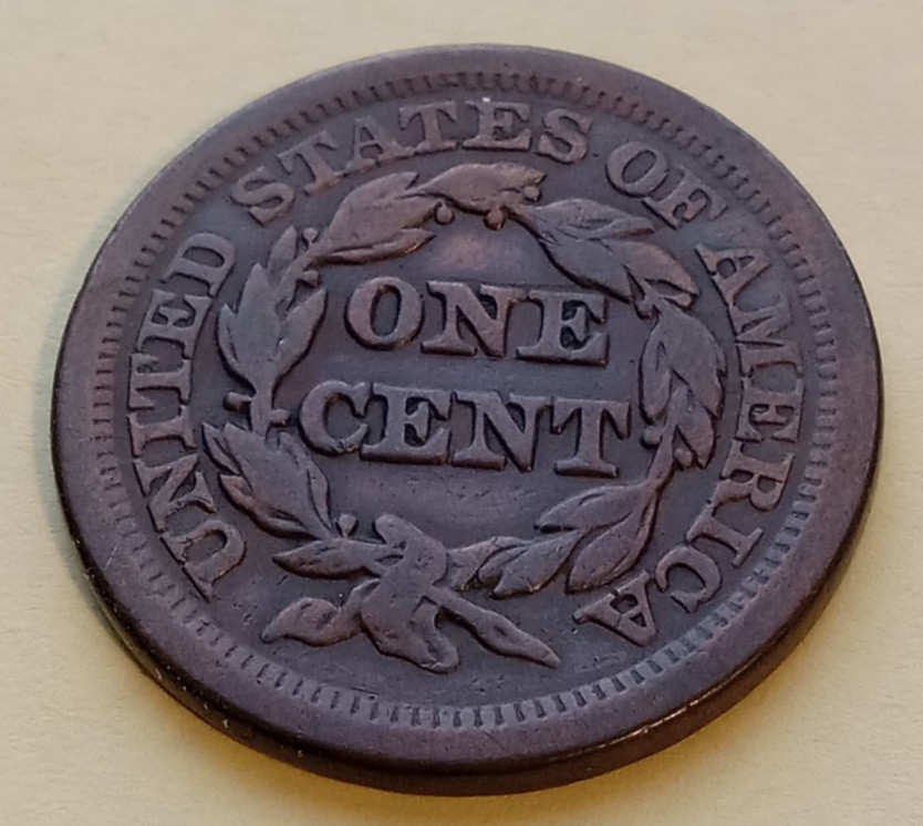 1850 Braided Hair Large Cent