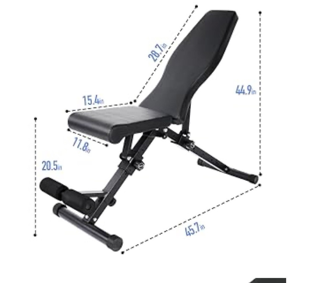 Anconats Weight Bench, Adjustable, Foldable