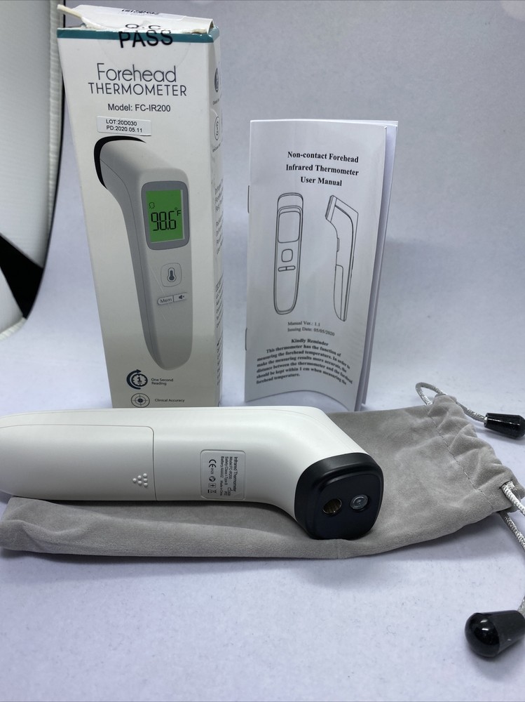 NEW! Non-Contact Digital Infrared Forehead Thermometer w/ Memory Function