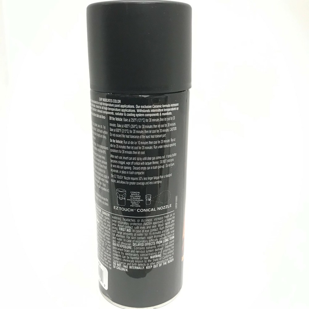 VHT SP102-3 PACK FLAT BLACK High Temperature Flame Proof Header Paint - 11 oz