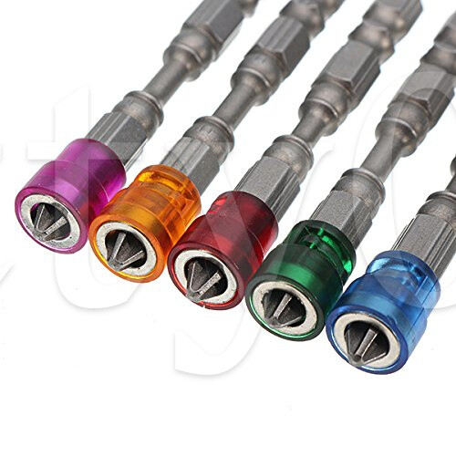 5 x Magnetic Screwdriver Bits Suitable For Plasterboard Screws Locating