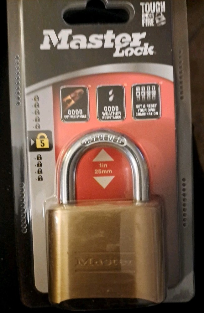 Master Lock Steel Resettable Double Locking Combination Padlock 175D 25k-cb29