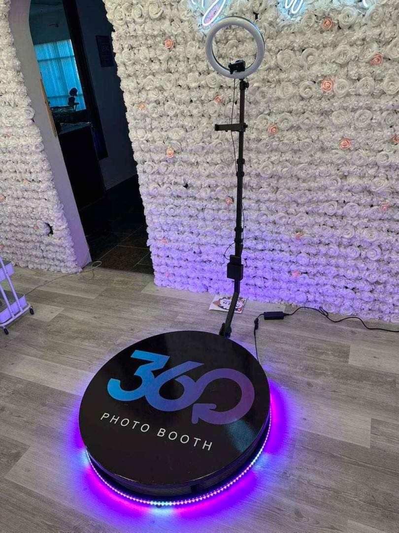 360 Photo booth Video Motion Rotating Selfie Platform Automatic Motorized 80cm