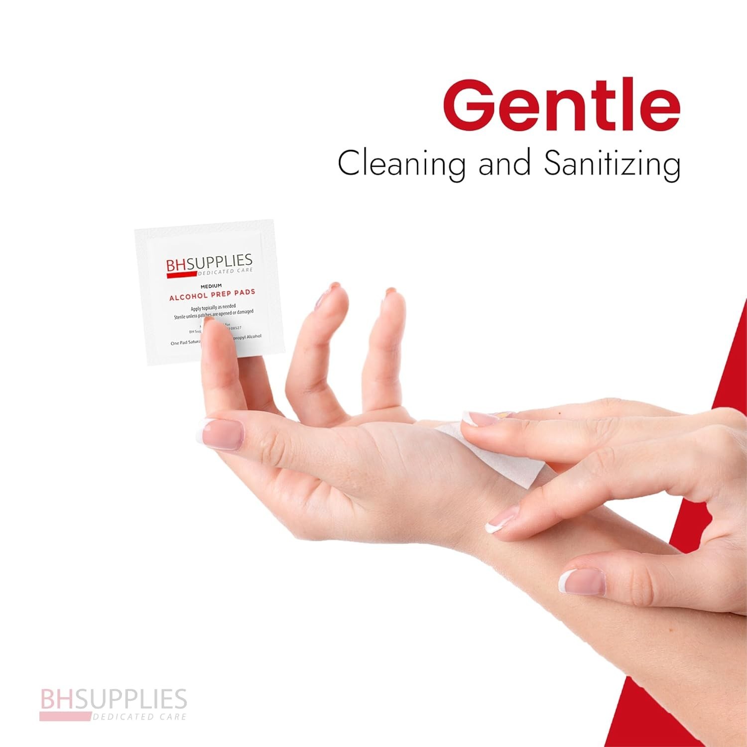 Individually Wrapped Alcohol Prep Pads | 100-Pack of 70% Isopropyl Alcohol Wipes