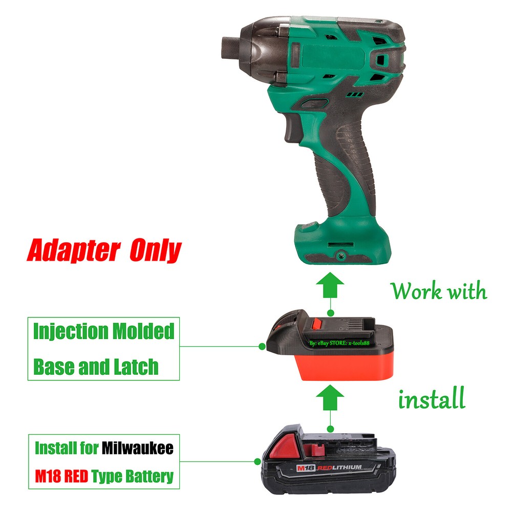 Adapter Suitable for Masterforce BOOST 20v Tools to Milwuakee M18 Li-lon Battery