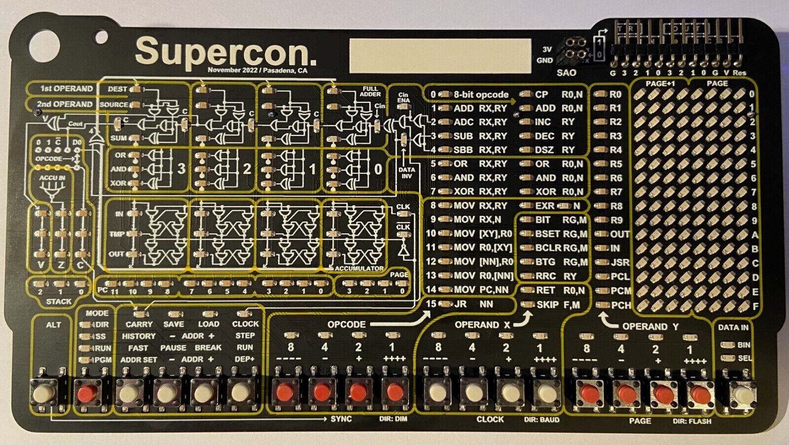 Rare Vintage Design Supercon 4 Bit Computer, Program Binary and Assembly Code