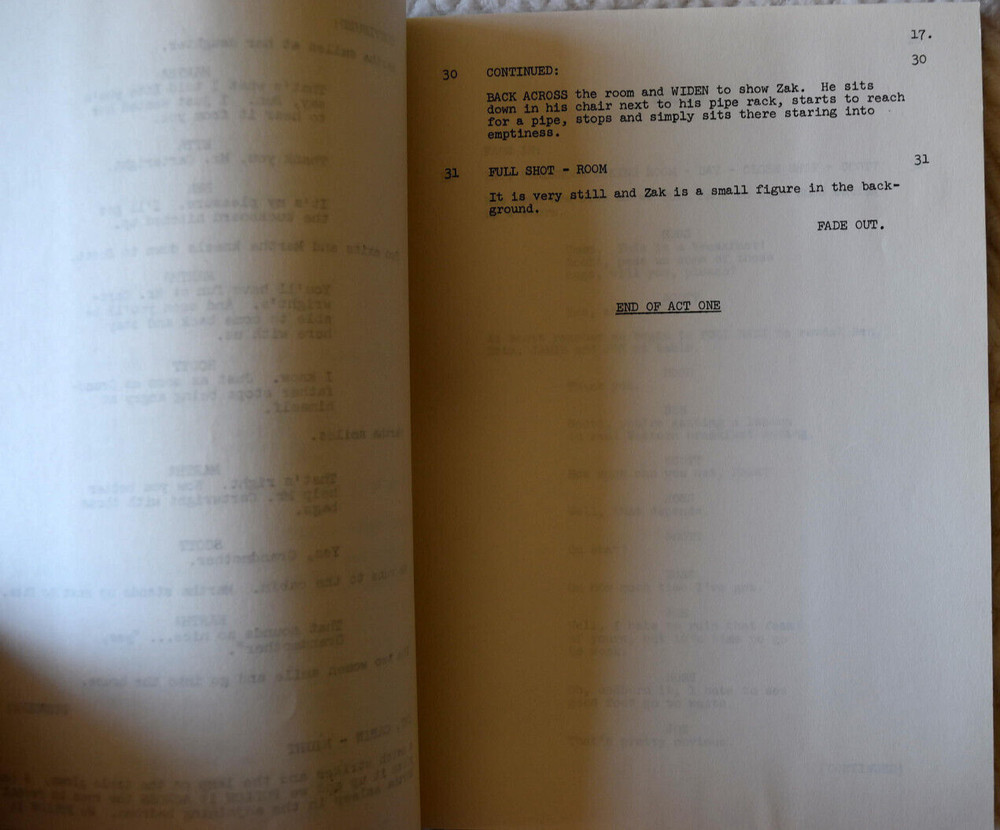 1970 Bonanza "The Love Child" Original First Draft Screenplay Script+Call Sheets