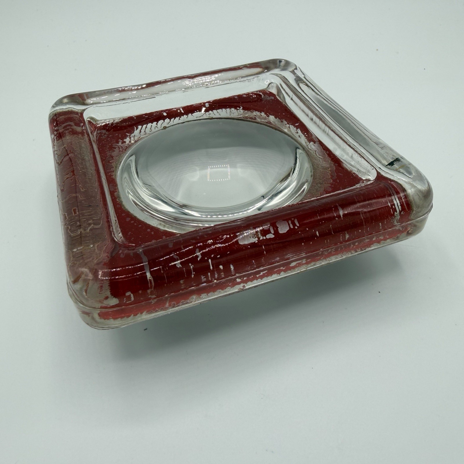 Vintage Glass Advertising Bubble Magnifier/Paperweight - Real Estate Insurance ￼