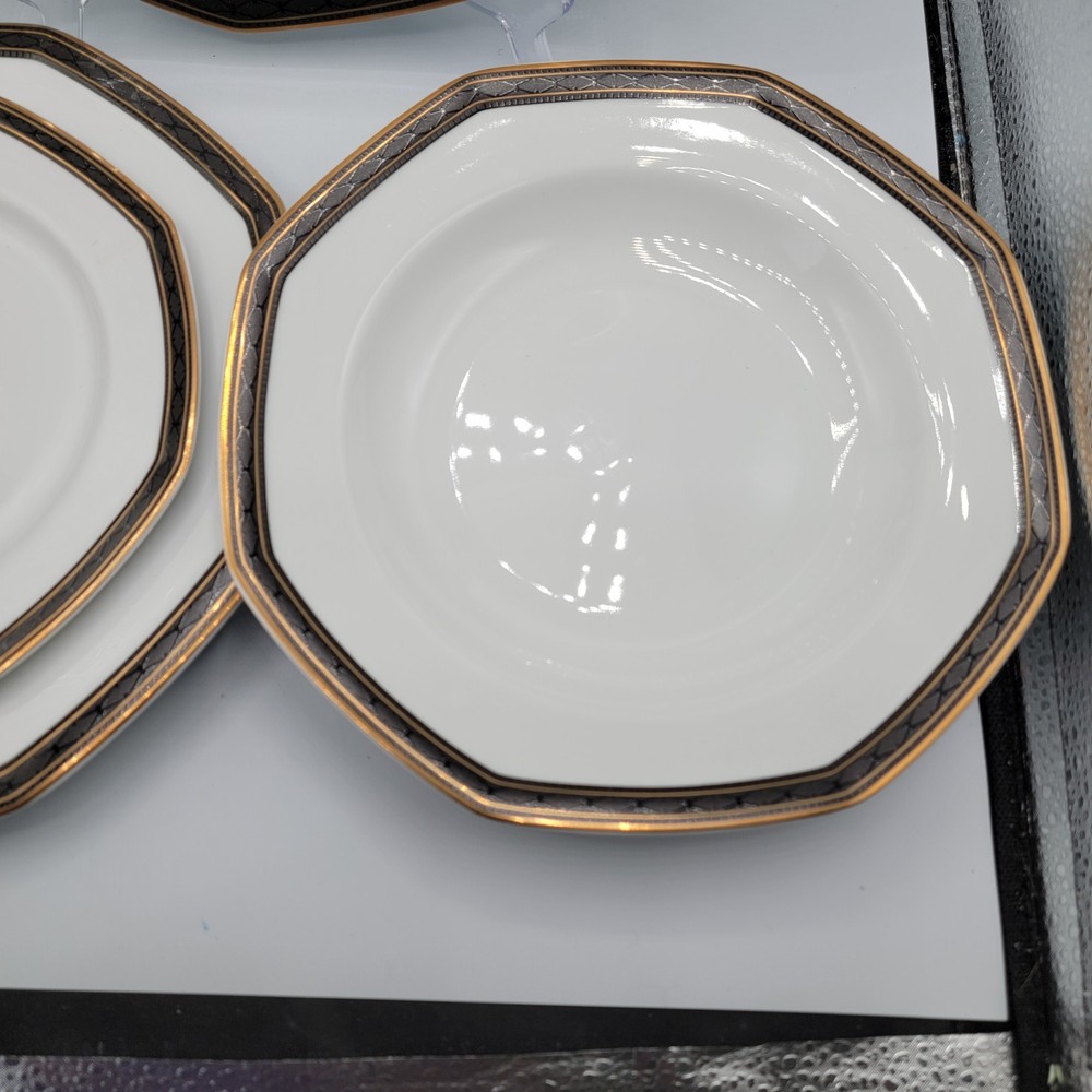 Christopher Stuart BLACK DRESS China Dinnerware. 13 Pc's EC